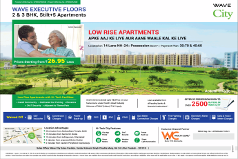 Wave Executive Floors 2 & 3 BHK, Stilt+5 Apartments in Ghaziabad